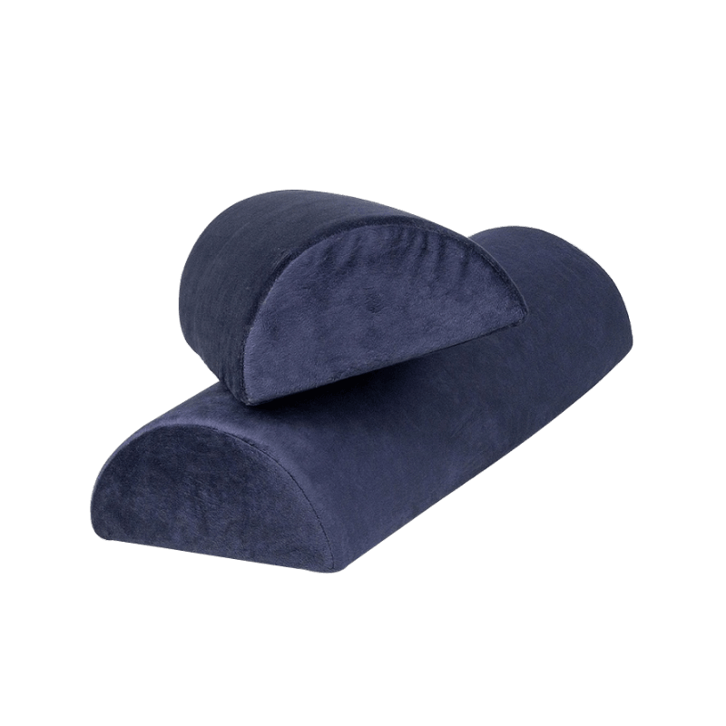 Cuscino poggiapiedi ergonomico ortopedico a mezzo cilindro Cuscino per poggiapiedi per aereo Supporto per gambe in memory foam per ufficio Cuscino sotto scrivania