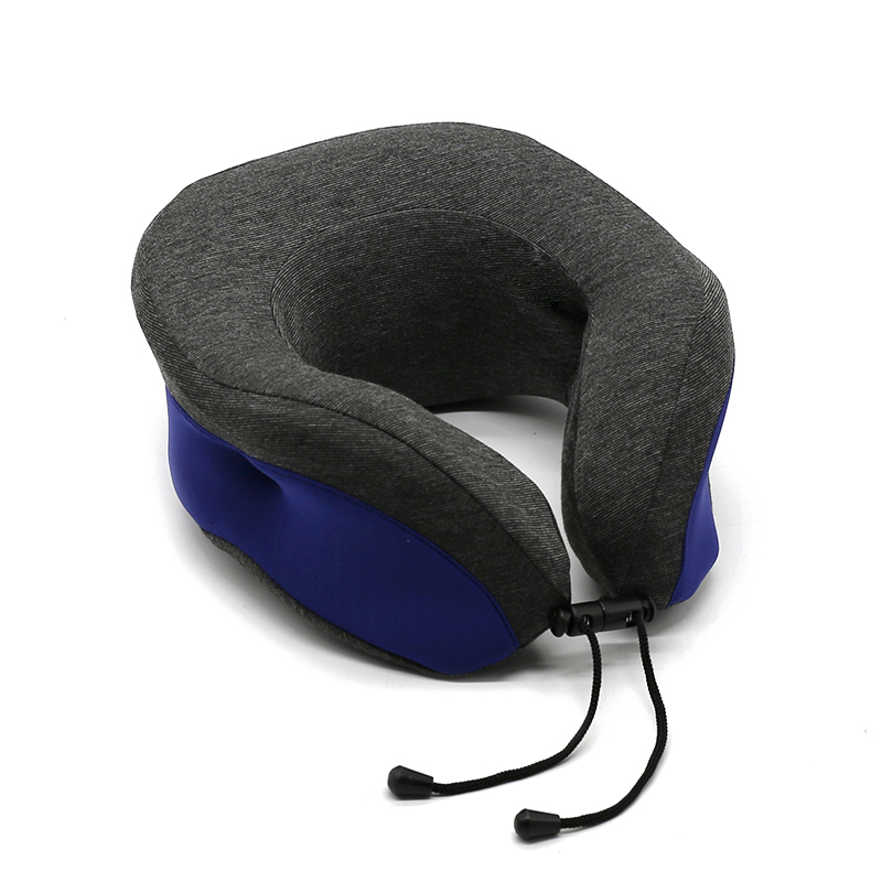 Cuscino poggiatesta da viaggio a forma di U in memory foam con chiusura regolabile