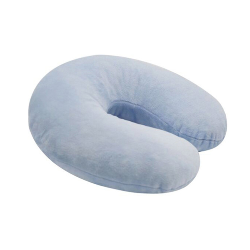 Cuscino di supporto per il collo da viaggio per studenti a forma di U in peluche corto