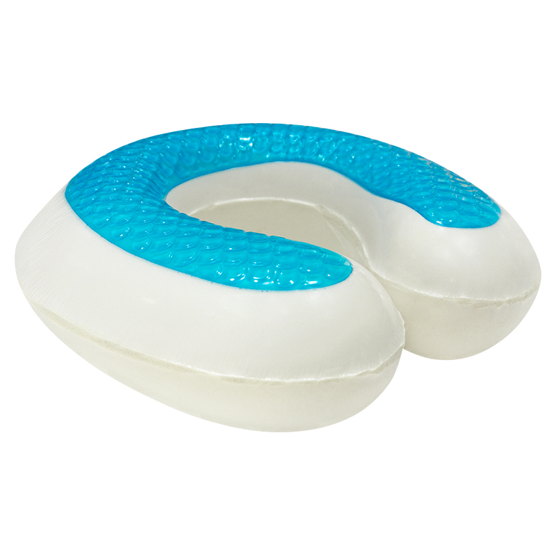 Poggiatesta con cuscino per il collo, da viaggio, in gel leggero e memory